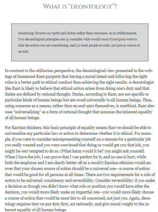 [35] 1. Consider the trolley problem again. Does deontology provide any guidance