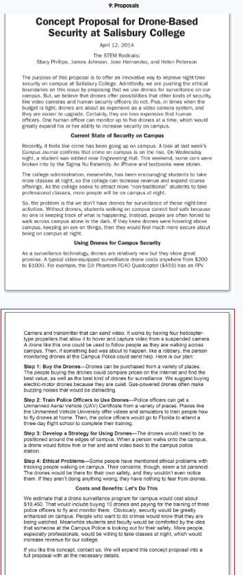  1. Examine and analyse the proposal's (a) substance, (b) structure, (c)