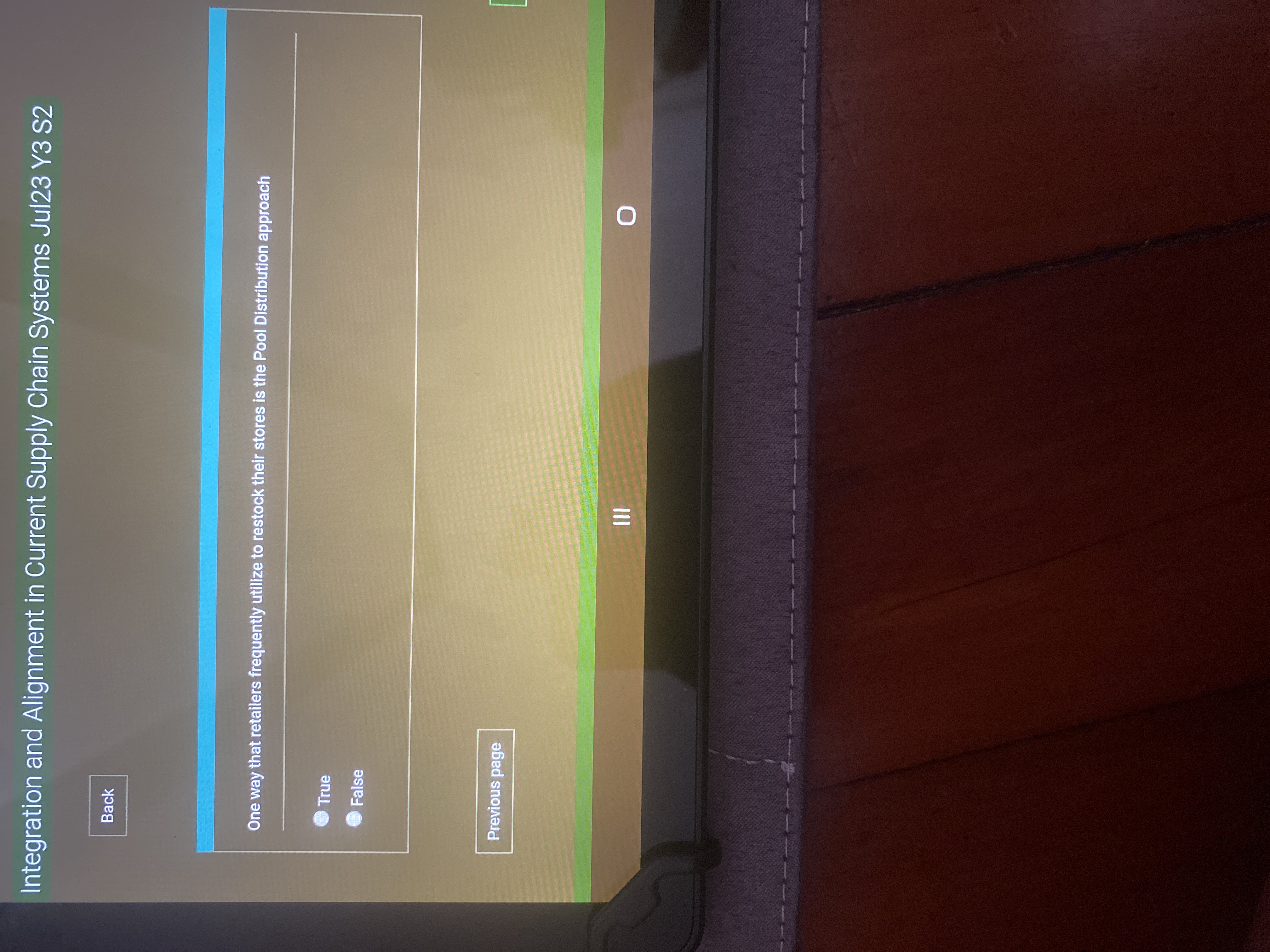 Integration and Alignment in Current Supply Chain Systems Jul23 Y3 S2 Back