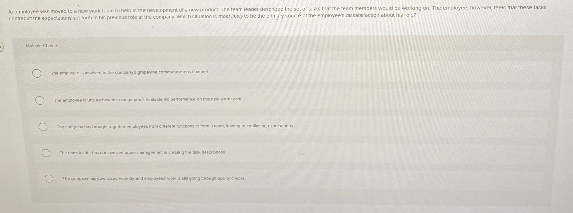  contradict the expectations set forth in his previous role at the