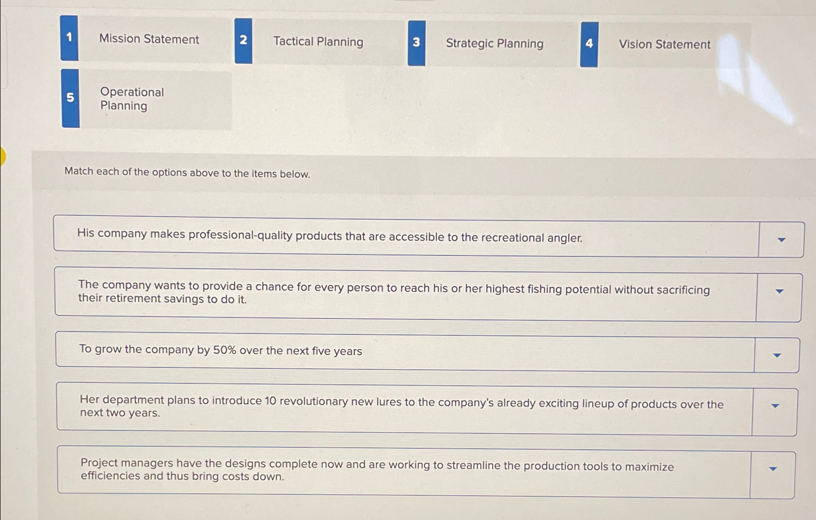  1 Mission Statement 2 Tactical Planning Vision Statement 5 Operational Planning