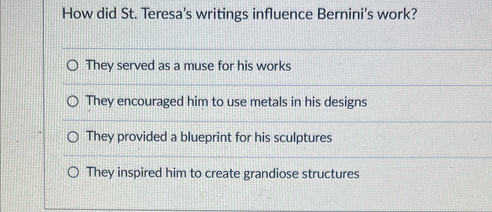  How did St. Teresa's writings influence Bernini's work? They served as