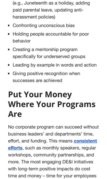 managers, unions, customers) and how will they be affected? What is the