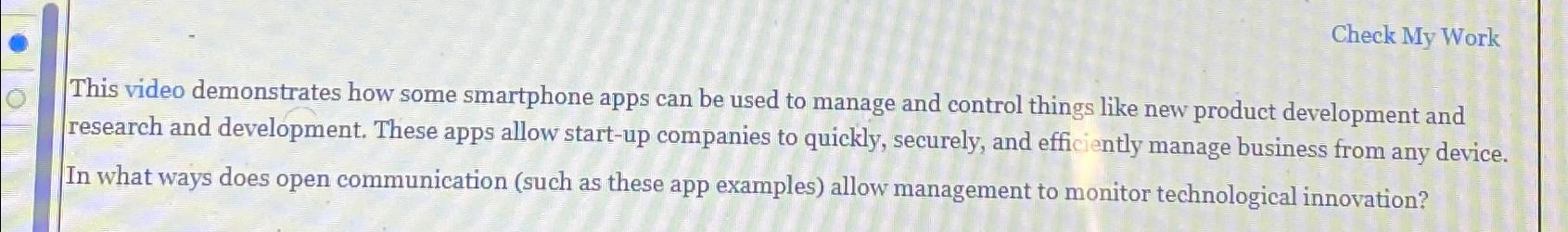  Check My Work This video demonstrates how some smartphone apps can