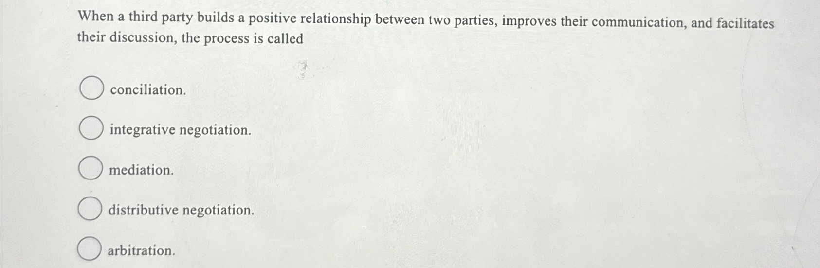  When a third party builds a positive relationship between two parties,