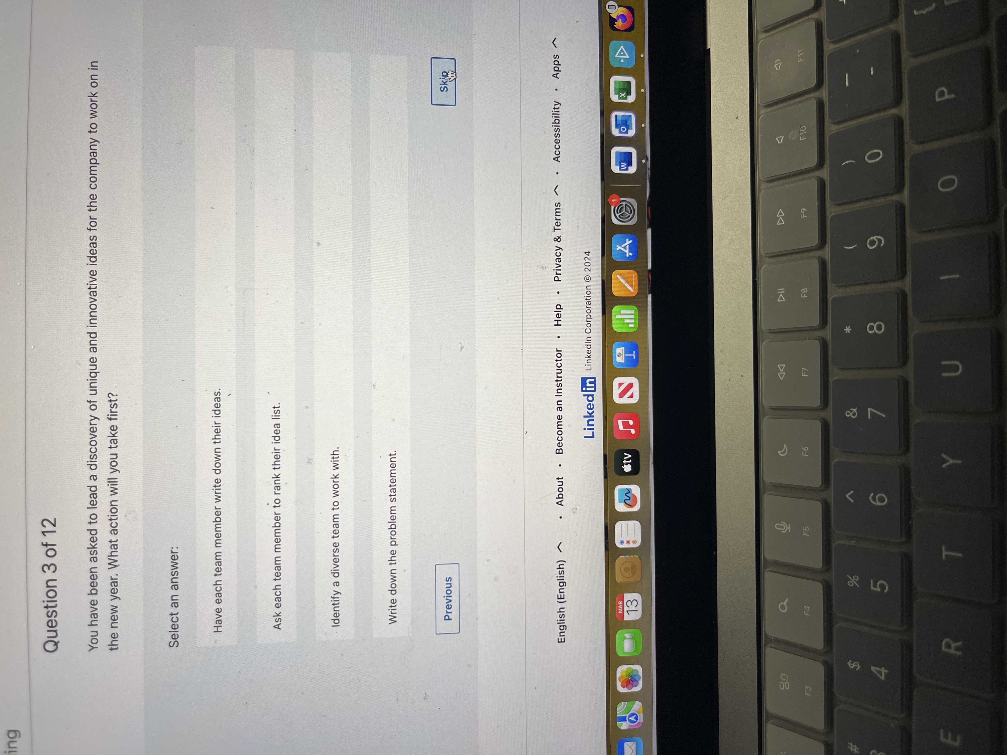  what action will you take first 