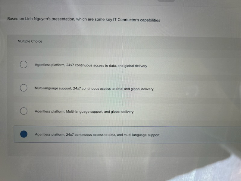  Based on Linh Nguyen's presentation, which are some key IT Conductor's