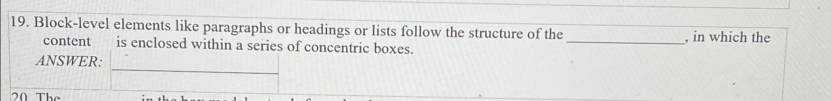  Block-level elements like paragraphs or headings or lists follow the structure