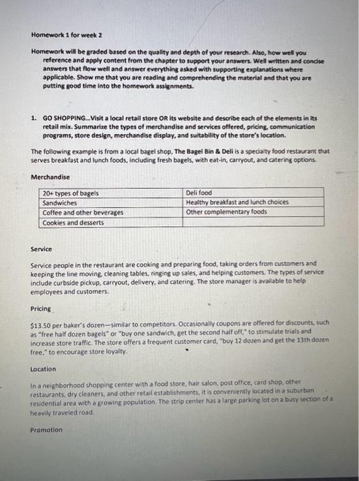 question 3 Homework 1 for week 2 Homework will be graded