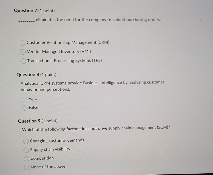  Question 7(1 point) eliminates the need for the company to submit