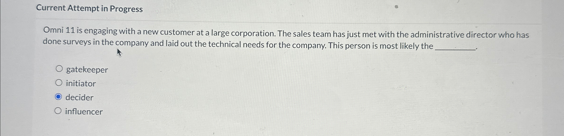  Current Attempt in Progress Omni 11 is engaging with a new