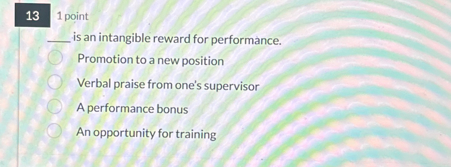  131 point is an intangible reward for performance. Promotion to a