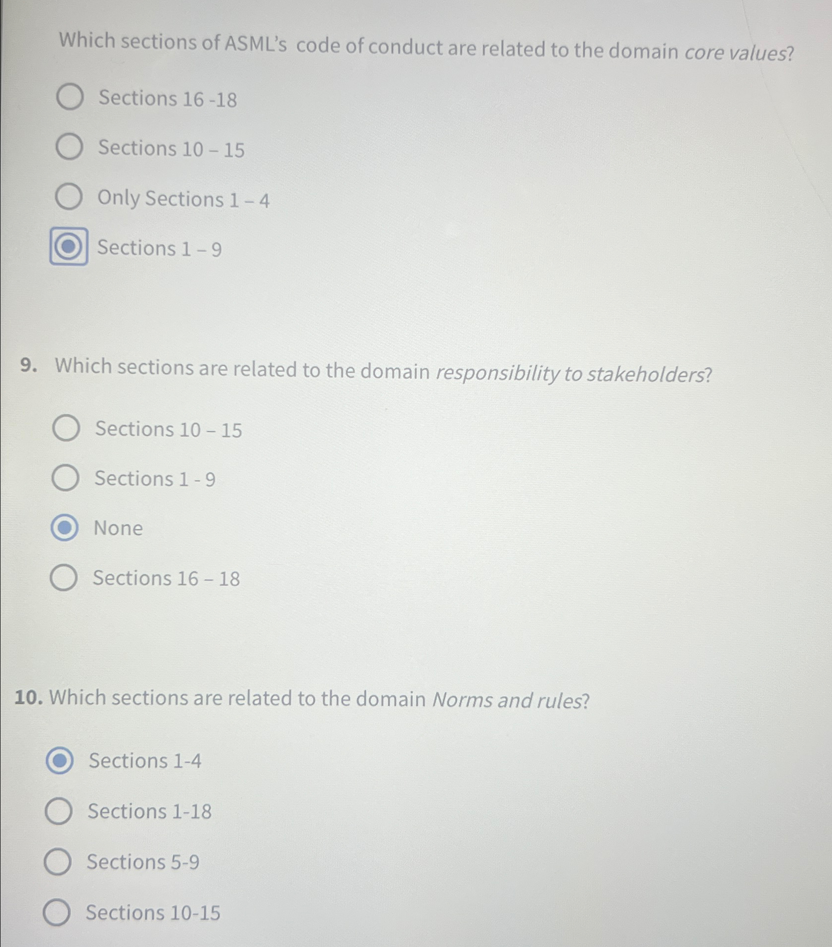  The next three questions are about the ASML (one of the