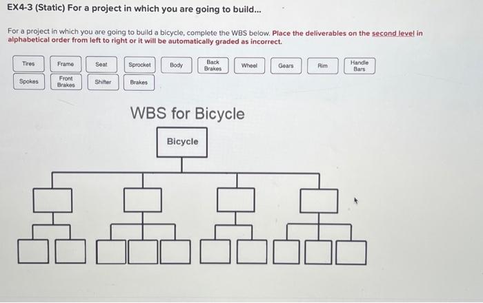  EX4-3 (Static) For a project in which you are going to