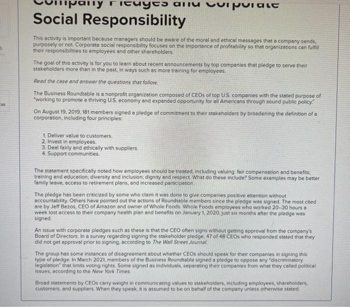 will thumbs up thanks This activity is important because managers should be