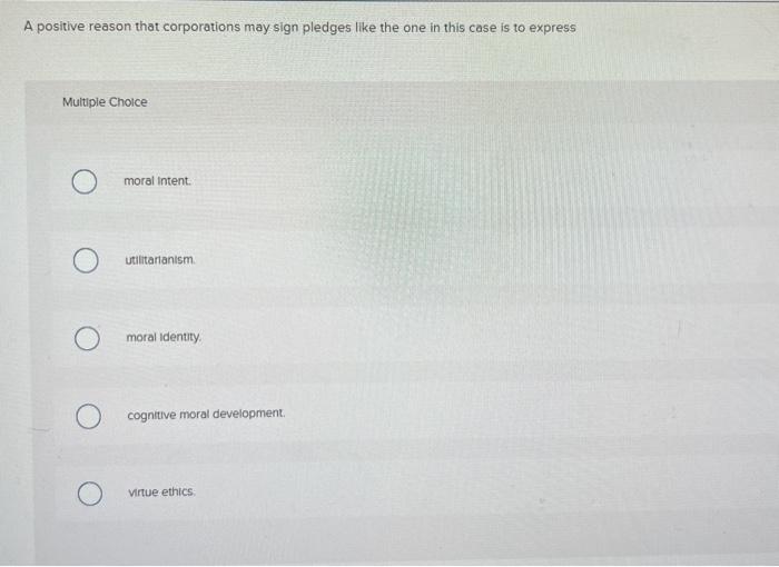 aware of the moral and ethical messages that a company sends. purposely