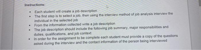  Using the steps below please help prepare a pilot job analysis