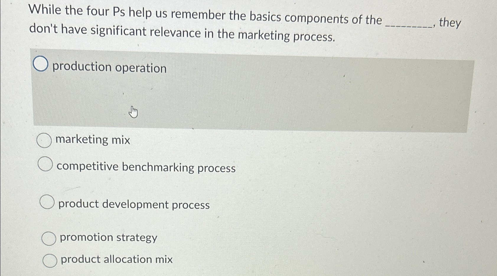  While the four Ps help us remember the basics components of