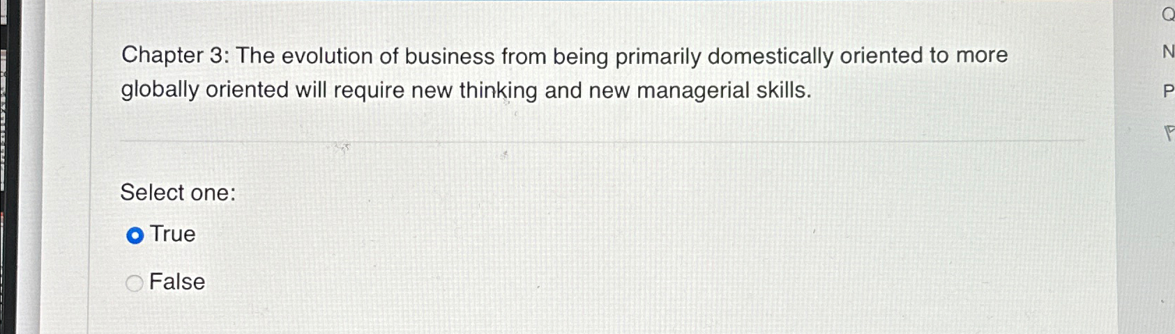  Chapter 3: The evolution of business from being primarily domestically oriented