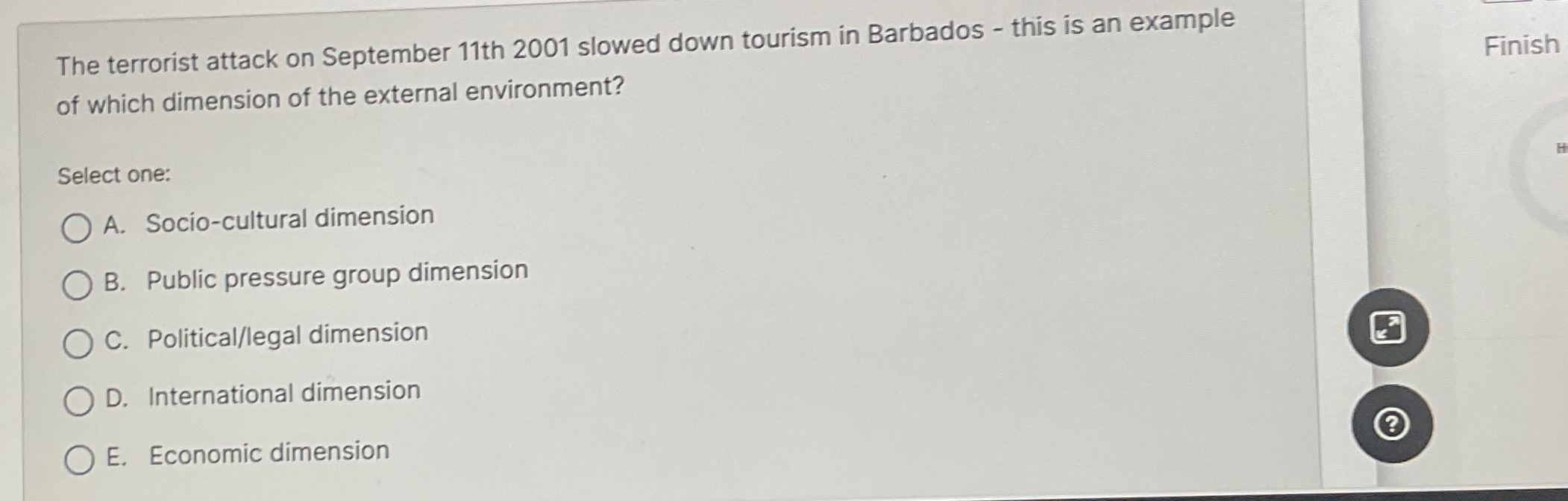  The terrorist attack on September 11th 2001 slowed down tourism in