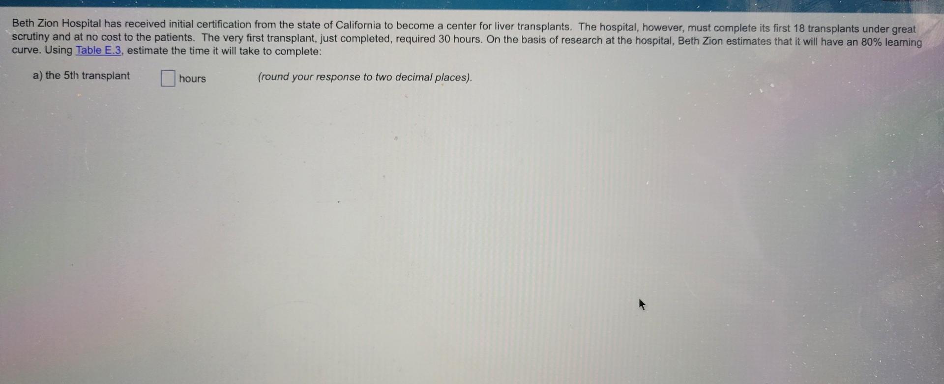  Beth Zion Hospital has received initial certification from the state of