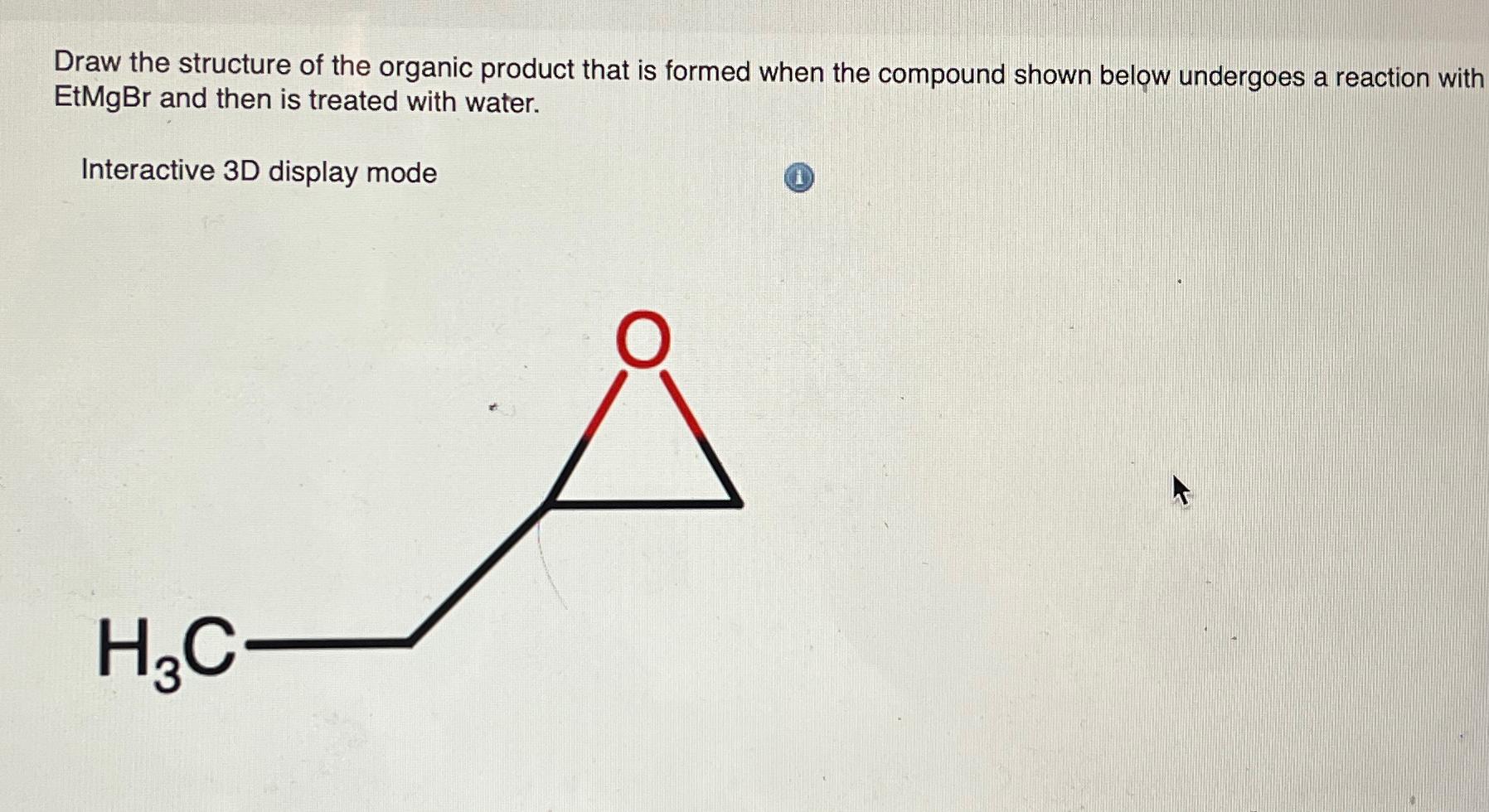 EtMgBr and then is treated with 