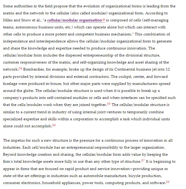 in around 100 words each. Most organizations find that organizing around either