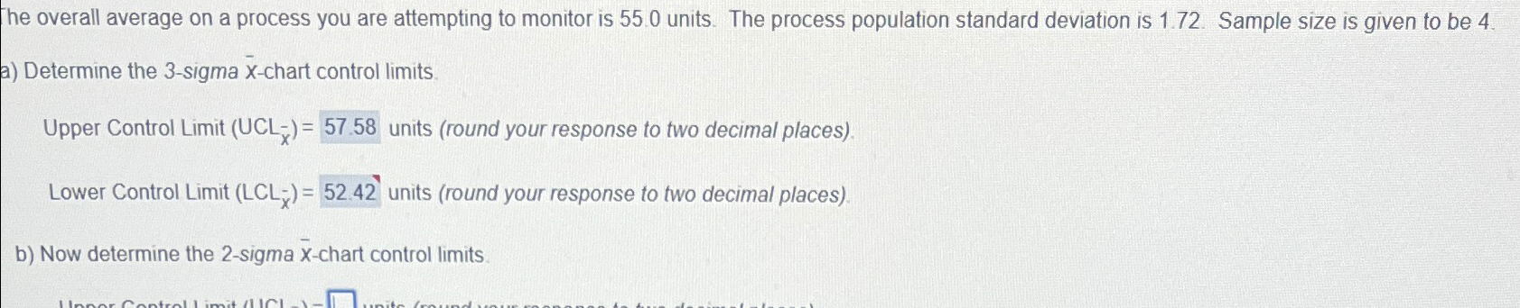  he overall average on a process you are attempting to monitor