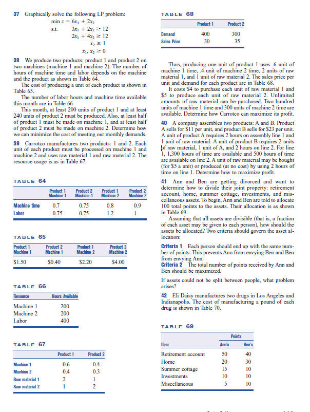  Please solve question 39 with Lindo solver. 