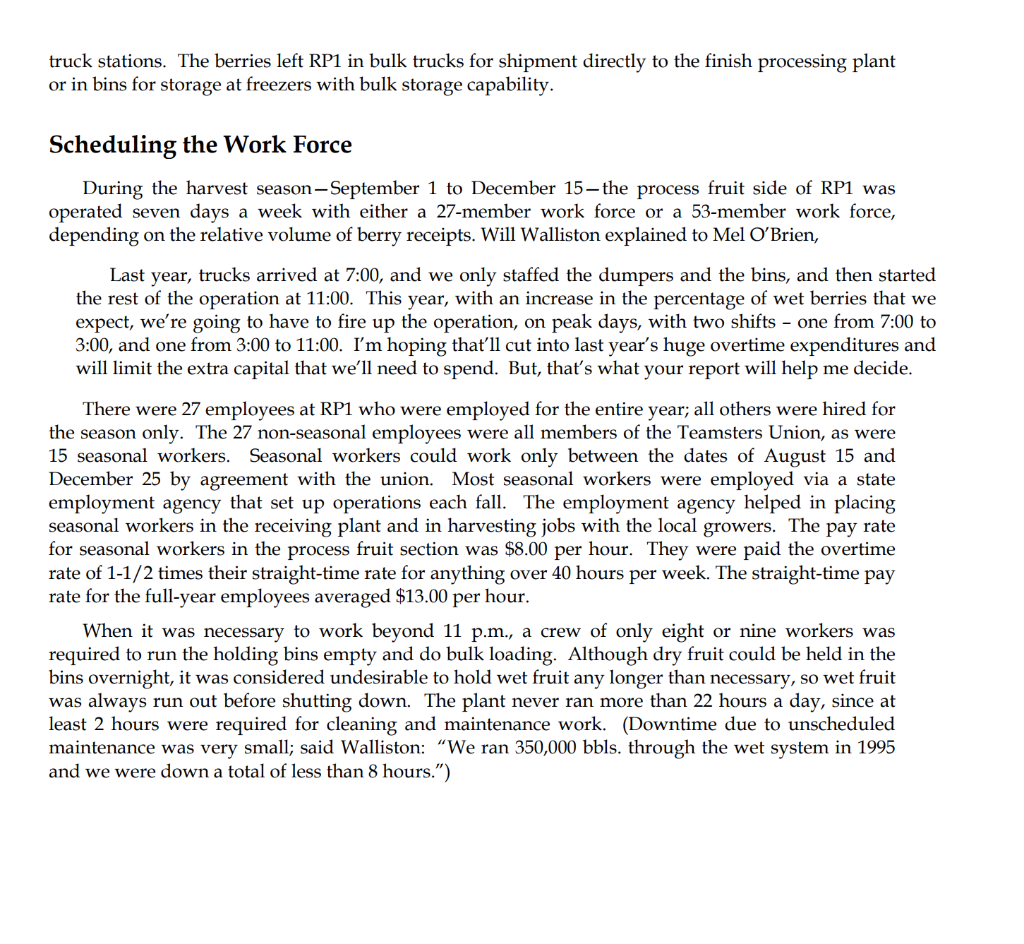 pm. Therefore, seasonal workers leave at 3 pm. Question 2) How bad