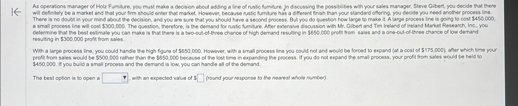  resulting in $300,000 profit from sales. $450,000. If you build a