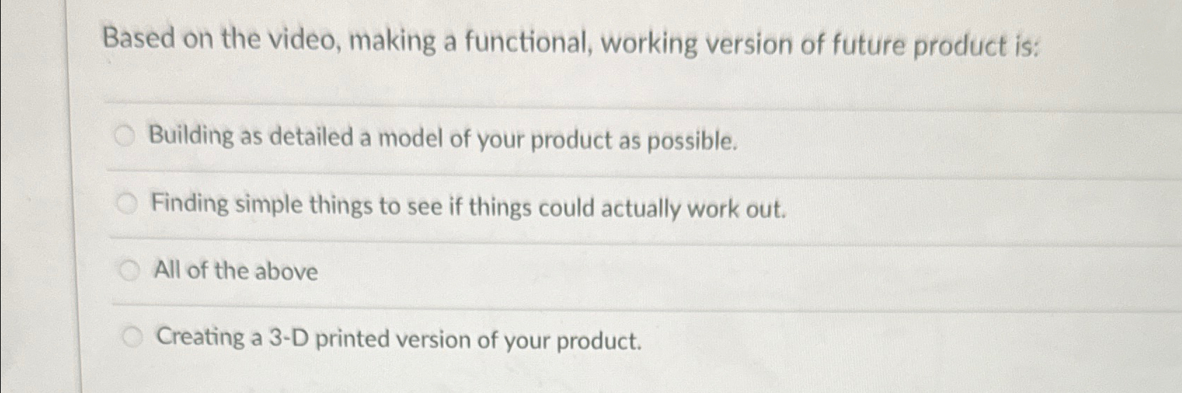 Based on the video, making a functional, working version of future