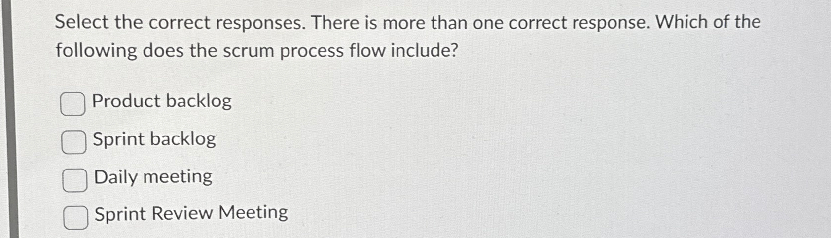  Select the correct responses. There is more than one correct response.