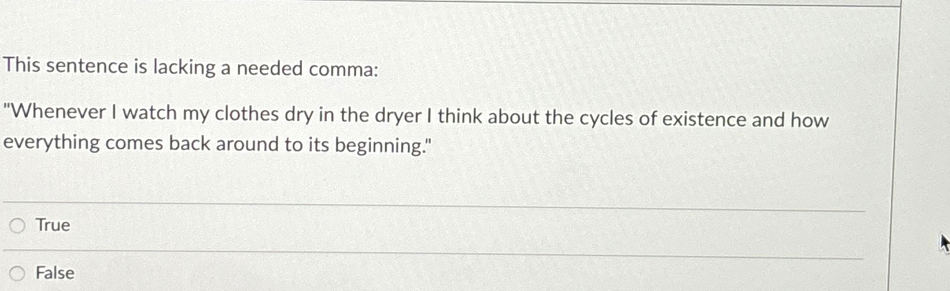  This sentence is lacking a needed comma: "Whenever I watch my
