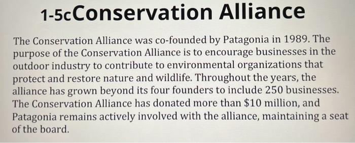 have read the Patagonia case study thoroughly before completing this assignment. Begin