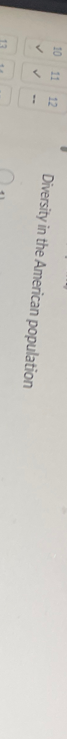  Diversity in the American population 