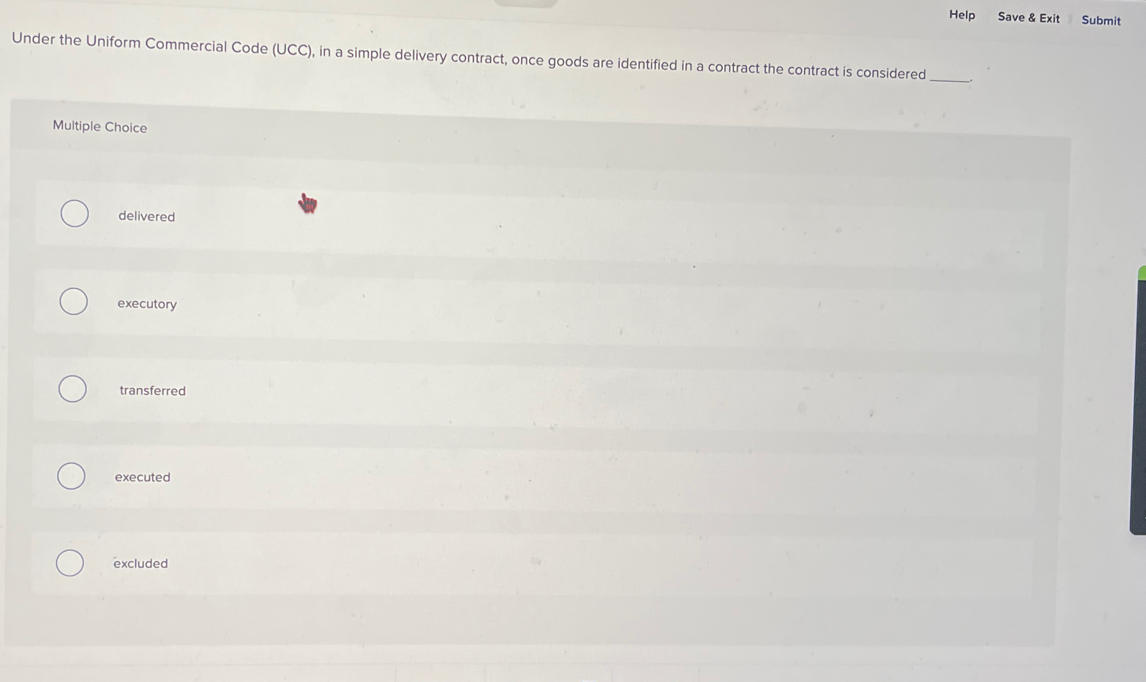  Help Save & Exit Submit Under the Uniform Commercial Code (UCC),