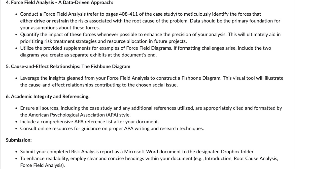  Individual Case Study- Public Safety (RCA)Conducting a Risk Analysis of a