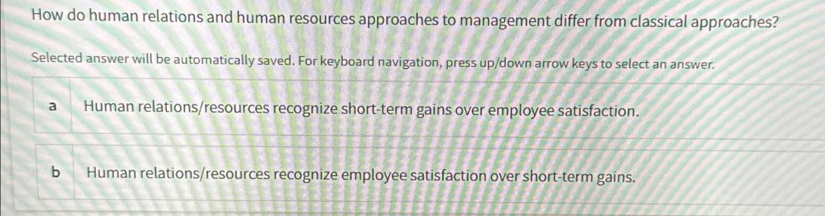  How do human relations and human resources approaches to management differ