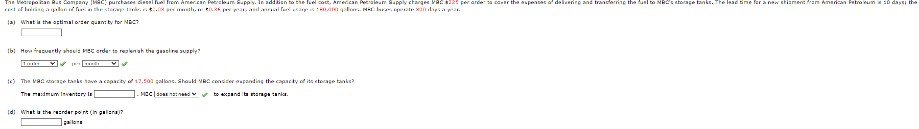  (a) What is the optimal order quantity for MBC? (b) How