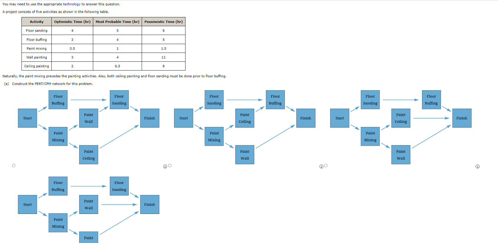  (b) What is the expected completion time (in hours) of this