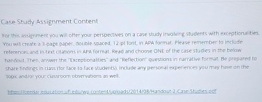  Case Study Assignment Content Far this assignment you wiil otter your