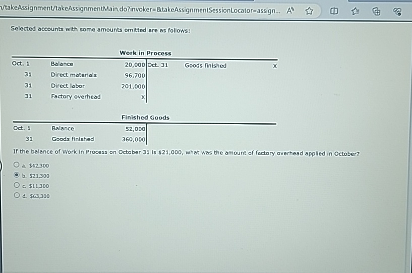  V/takeAssignment/takeAssignmentMain.do?invoker=&takeAssignmentSessionLocator=assign.. Selected accounts with some amounts omitted are as follows: Work