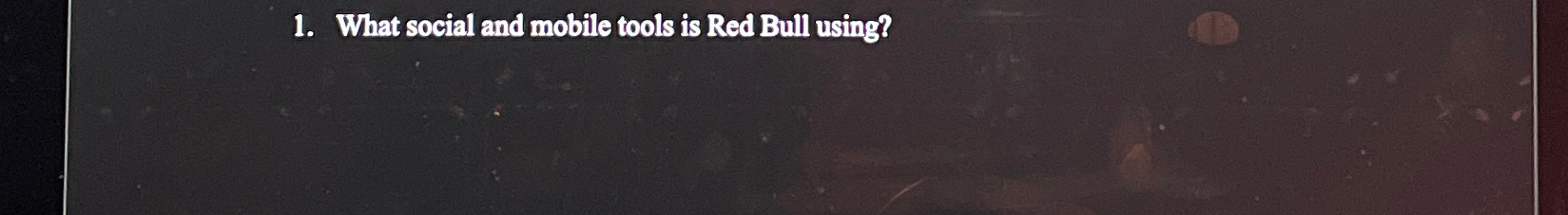  What social and mobile tools is Red Bull using? 