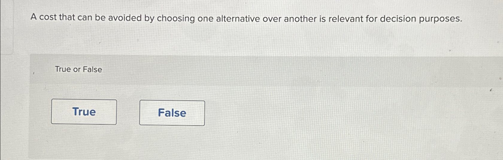  A cost that can be avoided by choosing one alternative over