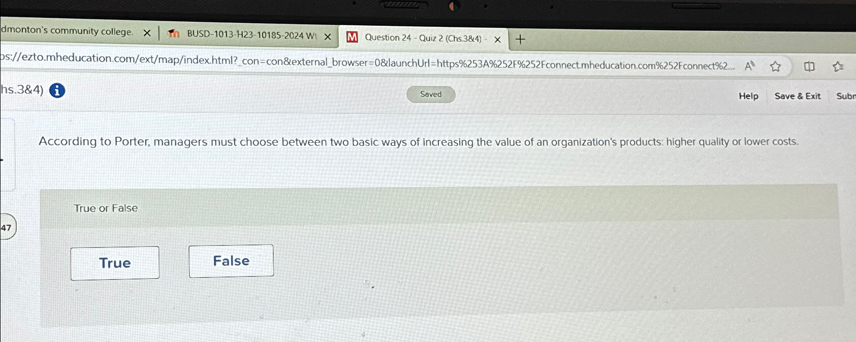  According to Porter, managers must choose between two basic ways of