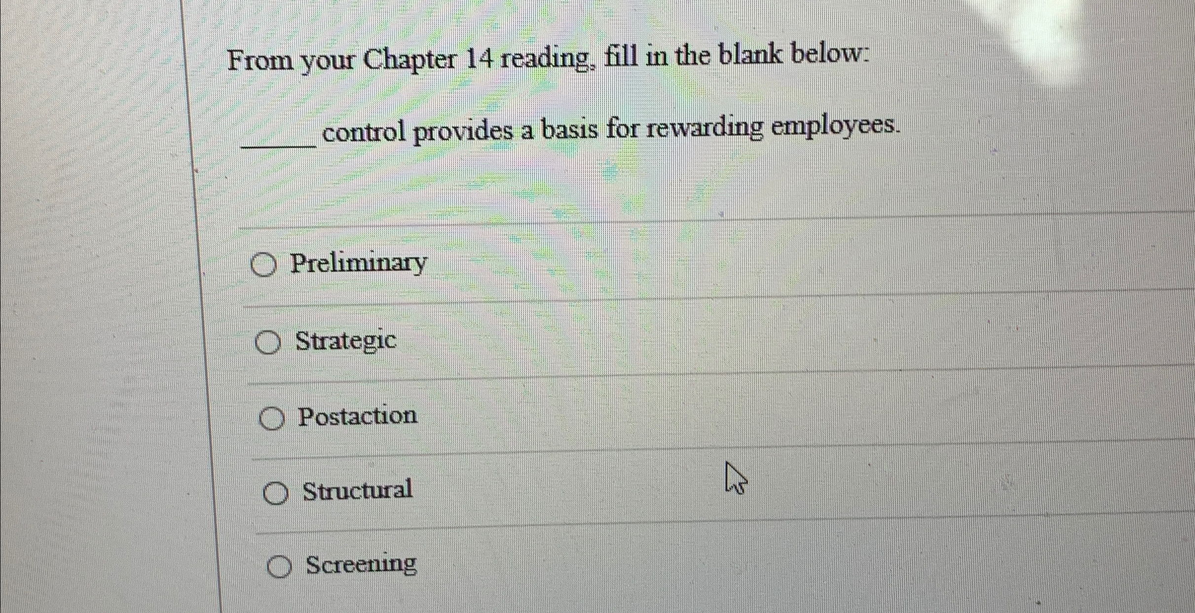  From your Chapter 14 reading, fill in the blank below: q,