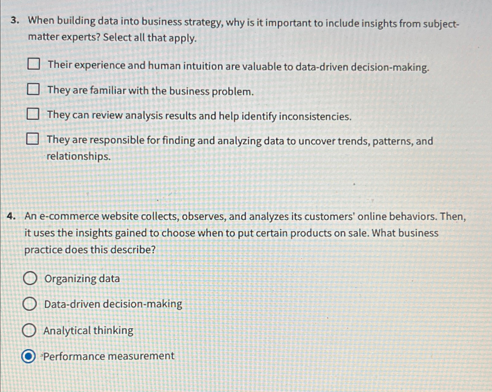  When building data into business strategy, why is it important to