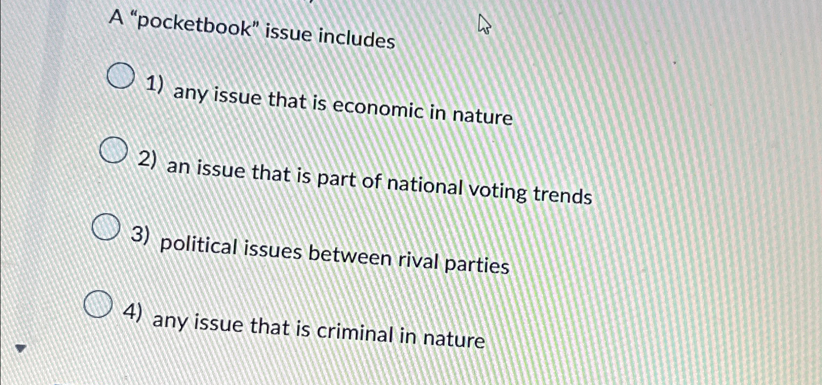  A "pocketbook" issue includes any issue that is economic in nature