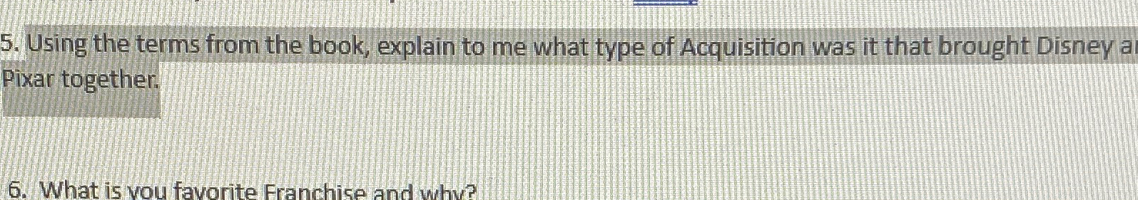  Using the terms from the book, explain to me what type